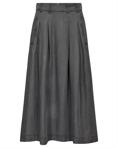Co´couture - Anya CC Denim Pleat Nederdel - Mid Grey